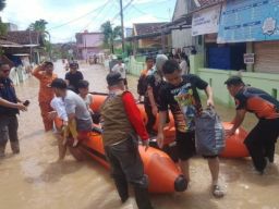 Di Kota Bandar Lampung, Ratusan Rumah Terendam Banjir