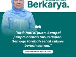 Cuti Bersama Lebaran Berakhir, Ini Pesan Khofifah 