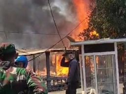 Korsleting Listrik Musnahkan Rumah Janda di Madiun