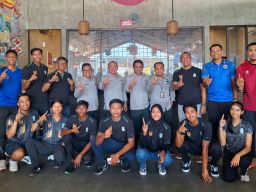 Dukung Prestasi Ajang PON XXI, BPBD Jatim Gelar Silaturrahmi dengan Kontingen Tim Bola Voli Pantai