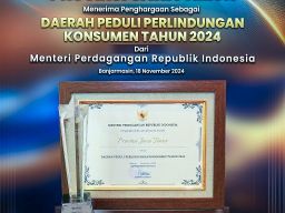 Konsisten Upaya Perlindungan Bagi Masyarakat, Jatim Dapat Penghargaan Pemda Peduli Konsumen 2024