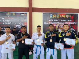 Karateka Puspenerbal Raih Lima Medali di Open Tournament Piala Danrem 082/CPYJ 2025