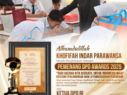 Konsisten Lindungi Anak dan Berdayakan Perempuan, Gubernur Khofifah Raih DPD RI Awards 2025