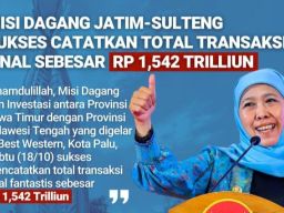 Gubernur Khofifah Sukses Pimpin Misi Dagang Jatim Sulteng, Transaksi Tembus Rp 1,542 Triliun