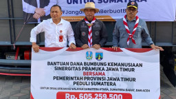 Solidaritas Tanpa Batas, Jawa Timur Kirim 20 Truk Logistik dan Dana Rp605 Juta ke Sumatera
