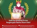 Gubernur Khofifah Dapat Penghargaan Baznas Award 2022