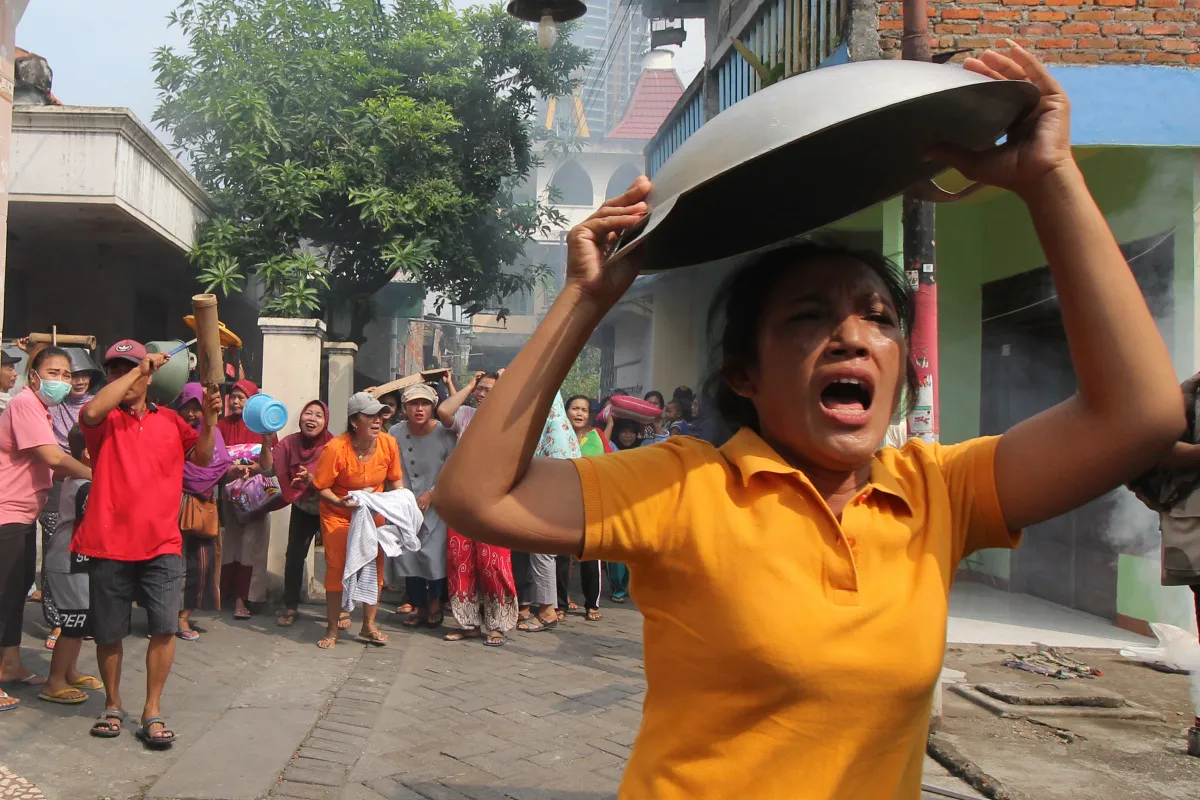 Simulasi Tanggap Bencana di Surabaya