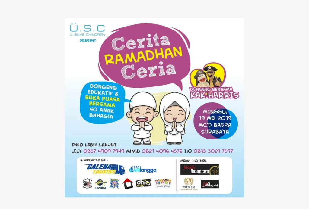 U Save Children Mendongeng dan Berbuka Bersama Anak Bahagia