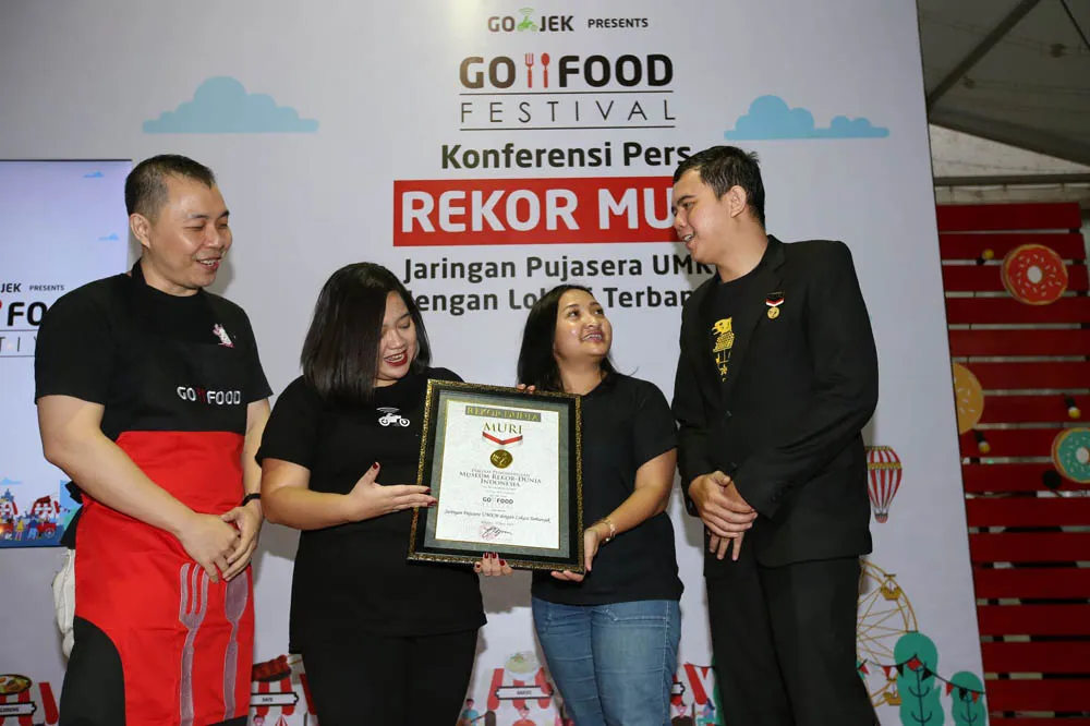 GO-FOOD Festival Cetak Rekor MURI Jaringan Pujasera UMKM Terbanyak
