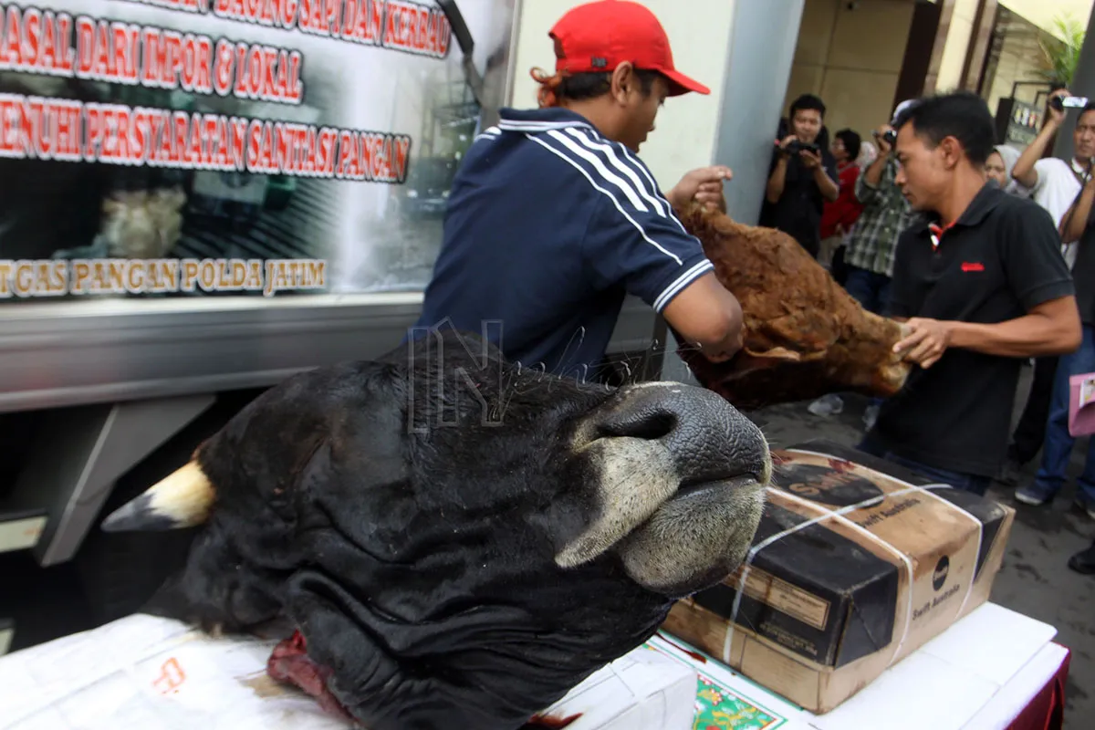 Satgas Pangan Bongkar perdagangan Daging Impor Ilegal