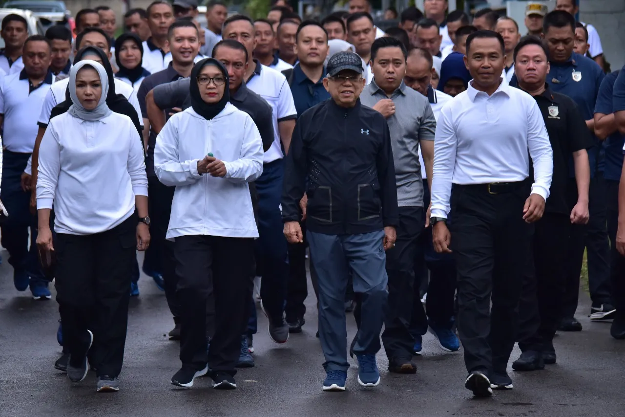Wakil Presiden Olah Raga di Bhumi Marinir Cilandak