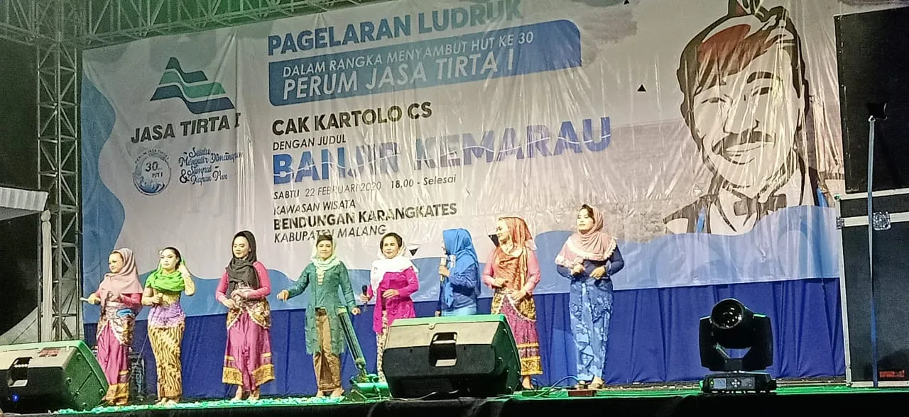 Ludruk Waduk Bareng Kartolo, Sadarkan Masyarakat Lewat Lakon Banjir Kemarau