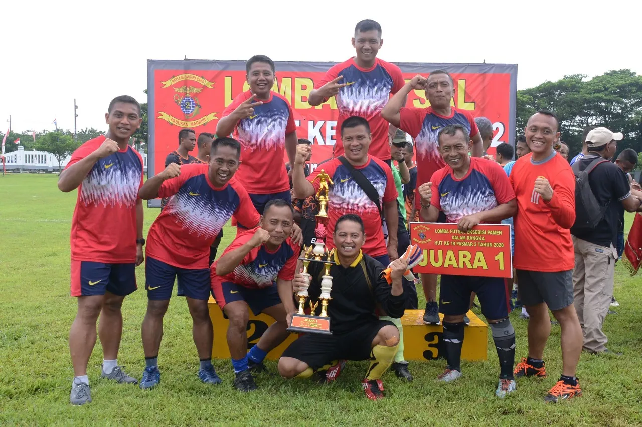 Mantap, Brigif 2 Marinir Juarai Futsal Antar Pamen Pasmar 2