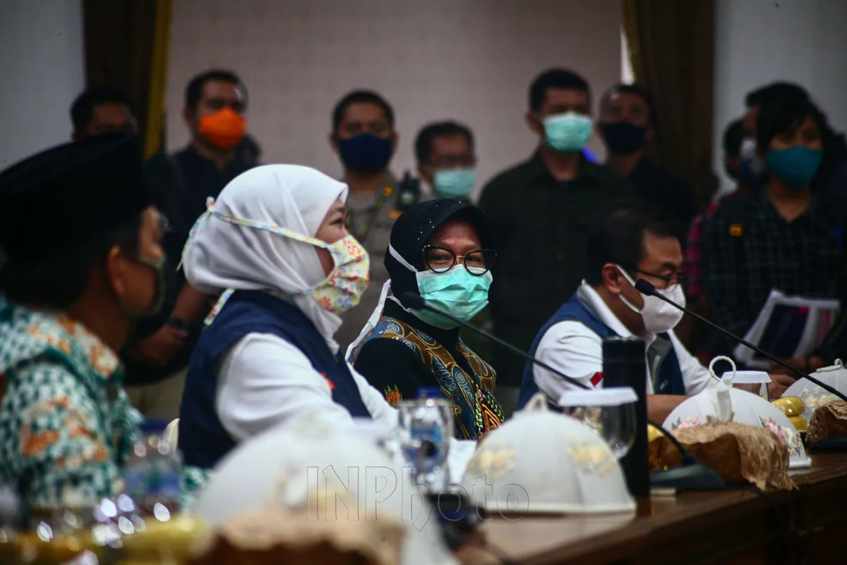 Gara-gara Corona, Risma Injakkan Kaki di Gedung Negara Grahadi