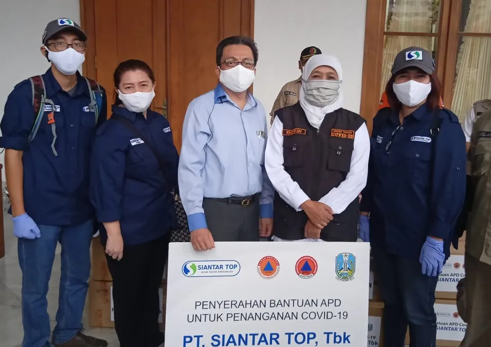 PT Siantar Top Kirim APD ke Gugus Tugas Covid-19 Pemprov Jatim