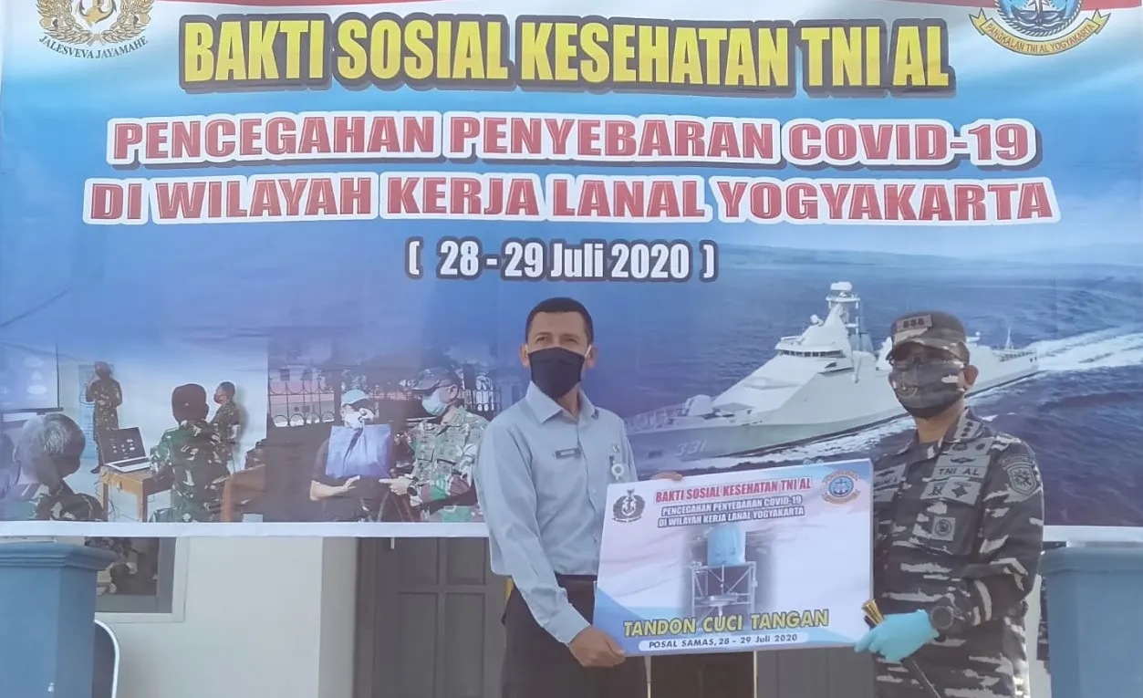 Cara TNI AL Turut Cegah Penyebaran COVID-19 di Yogyakarta