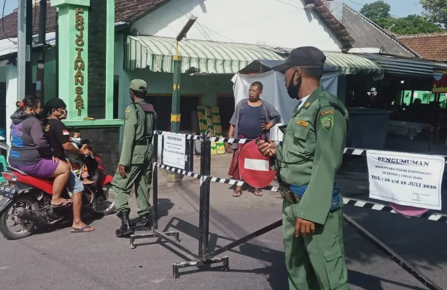 Pedagang Positif COVID-19, Pasar Bantengan Banguntapan Bantul Ditutup 