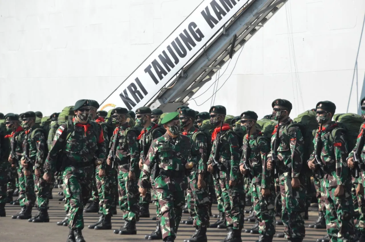 Danlanal Semarang Hadiri Upacara Pelepasan Satgas Penyangga (Mobile) RI-PNG