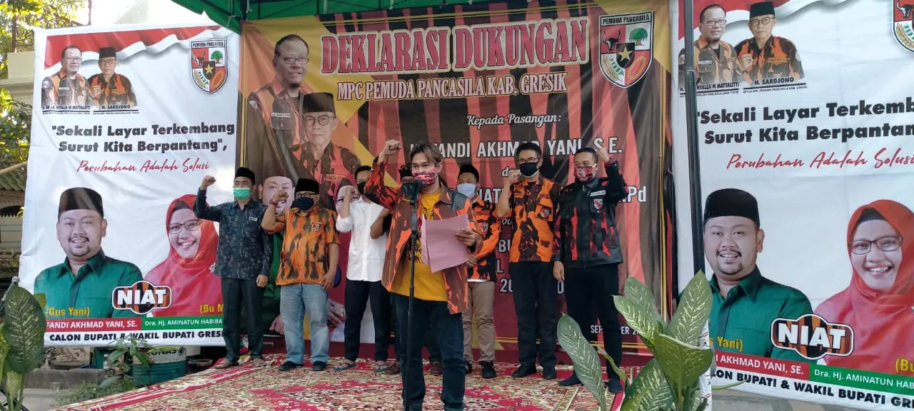 Pemuda Pancasila Dukung Paslon Niat di Pilbup Gresik 2020