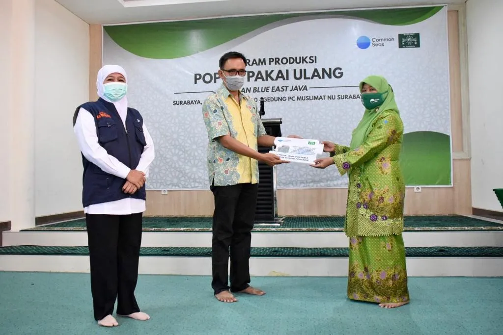 Khofifah Apresiasi Muslimat NU Surabaya  Kolaborasi dengan Common Seas