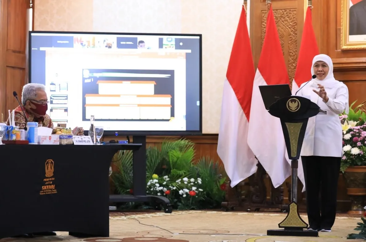 Gubernur Khofifah Mendapat Apresiasi Ketua Tim Evaluator Kemenpan RB