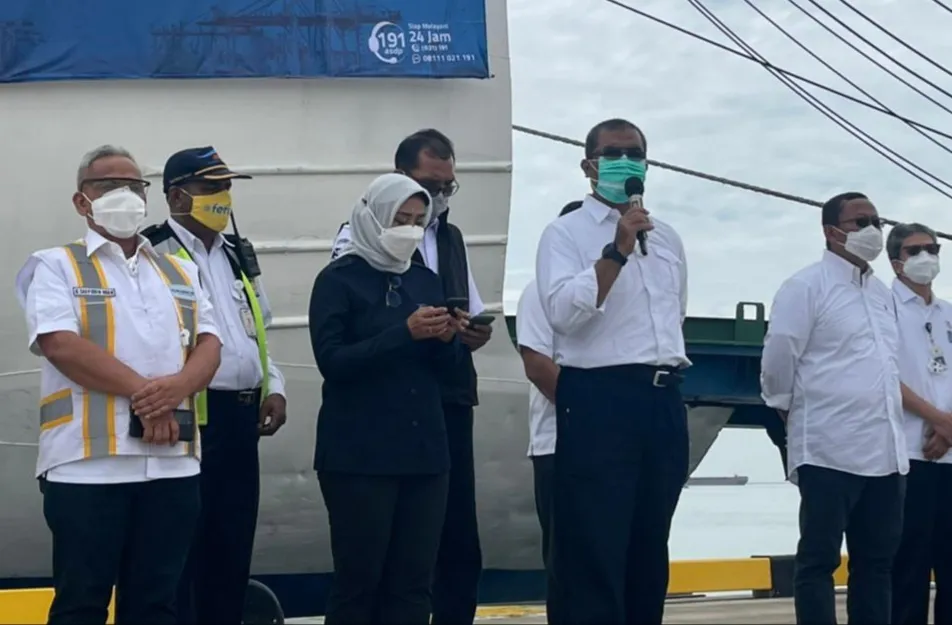Kemenhub Resmikan Pelayaran Perdana Lintas Penyeberangan Pelabuhan Patimban