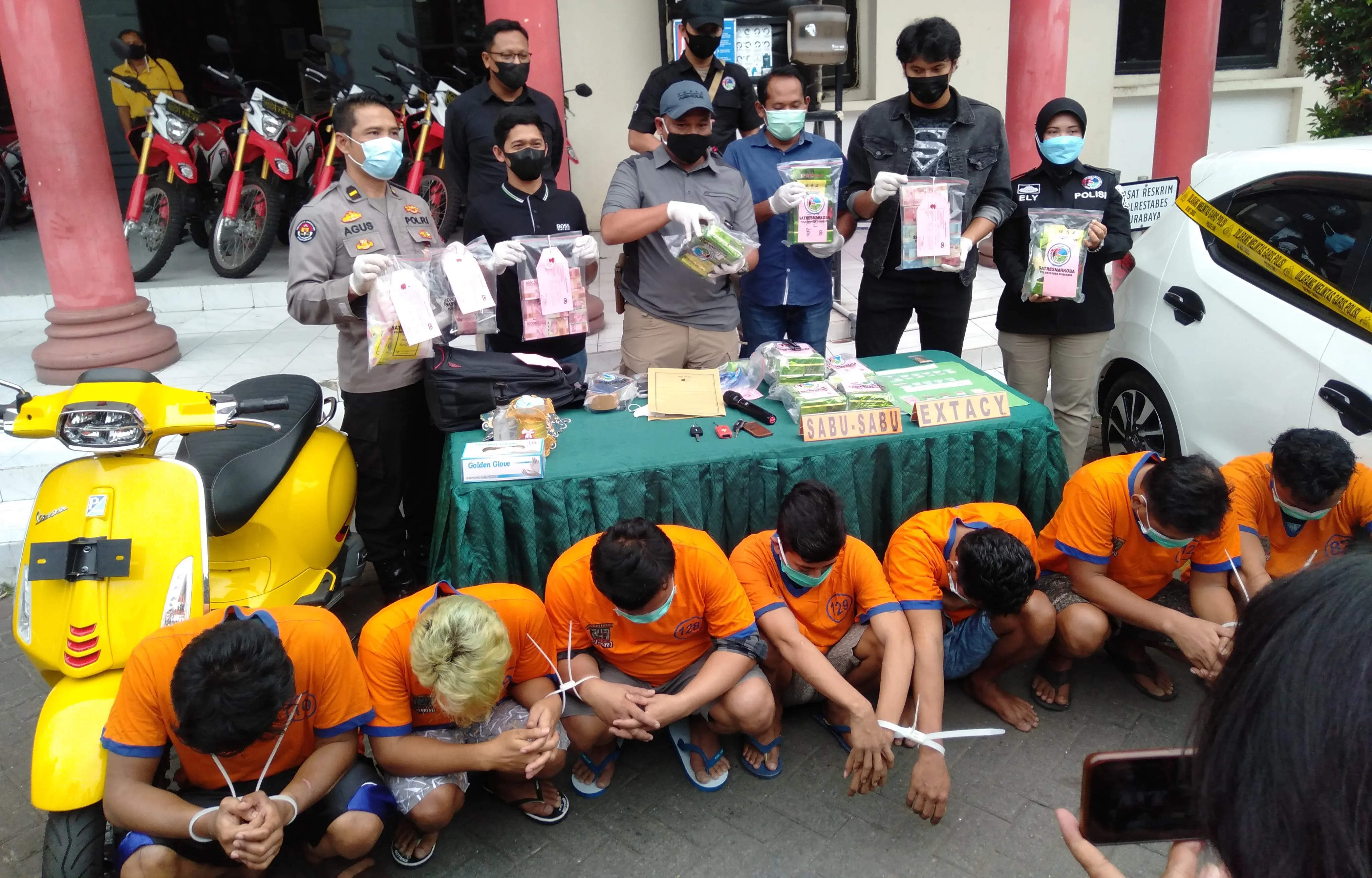 Reskoba Polrestabes Surabaya Bongkar Sindikat Narkoba Lintas Pulau
