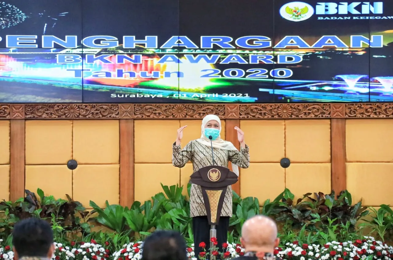 Pemprov Jatim Terima Penghargaan BKN Award 2020 Untuk Dua Kategori