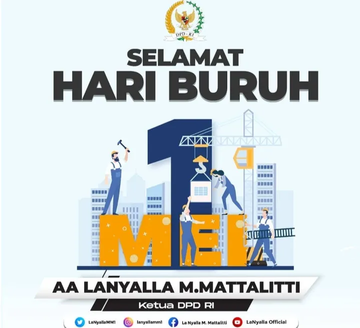Ketua DPD RI Ajak Kaum Buruh Bantu Pemerintah Atasi Pandemi