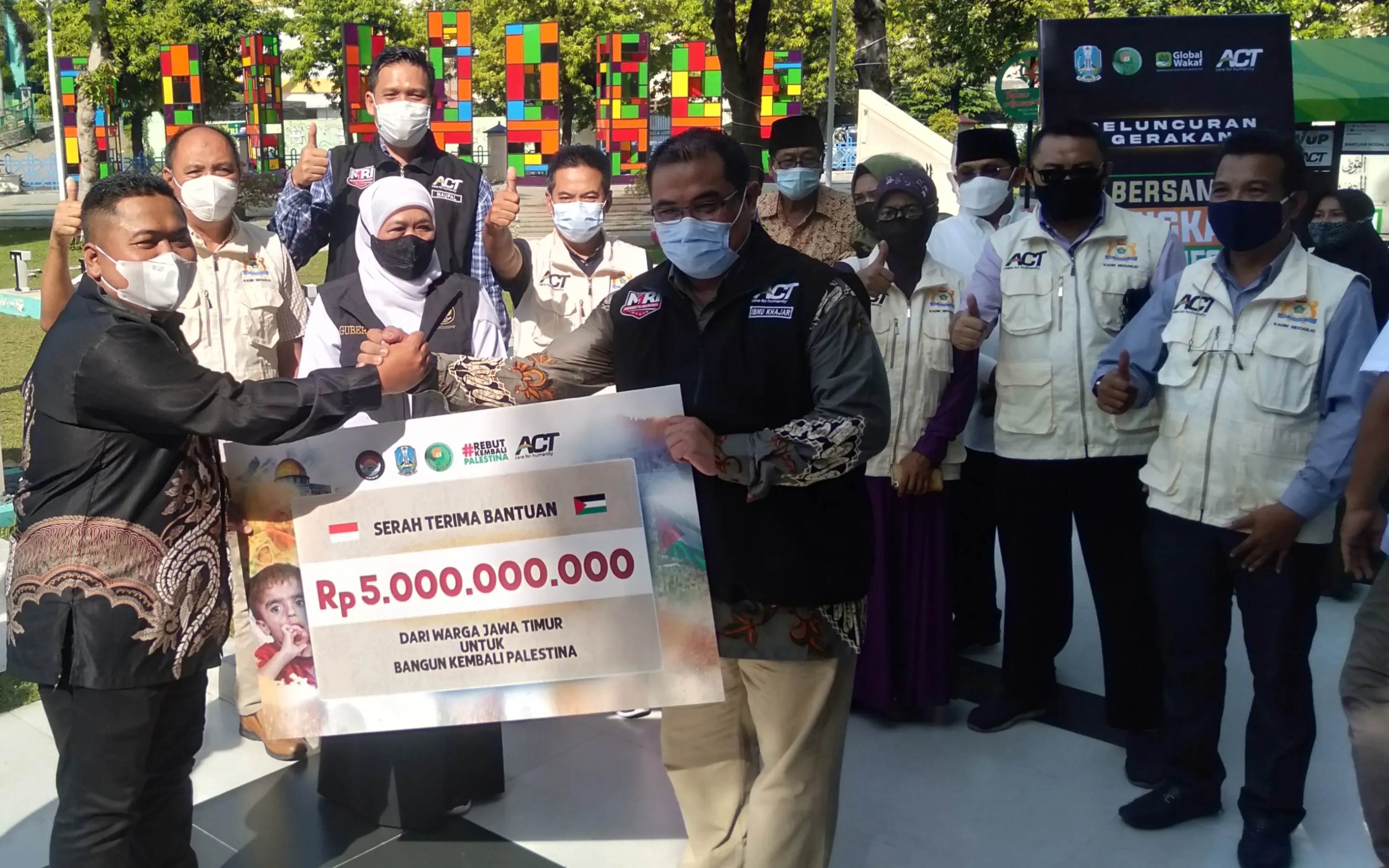ACT dan Pemprov Jatim Bantu Pelaku UMKM dan Warga Palestina