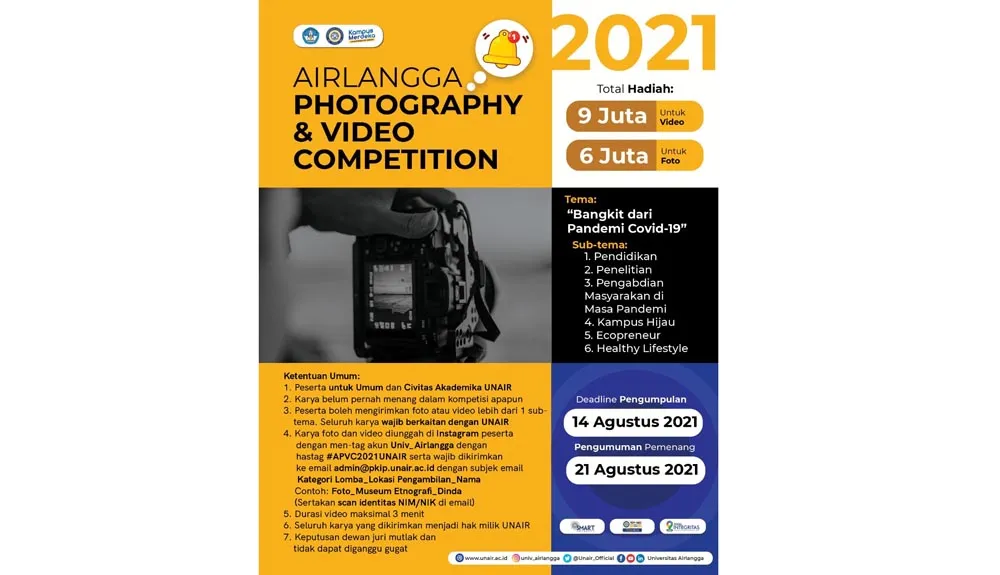 Lomba Fotografi dan Video UNAIR Berhadiah Jutaan Rupiah