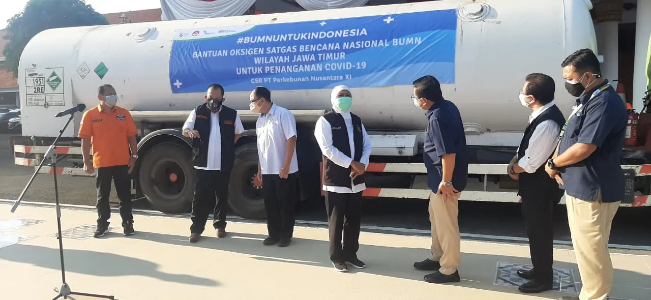 Perkebunan Nusantara XI Salurkan Bantuan Oksigen ke Pemprov Jatim