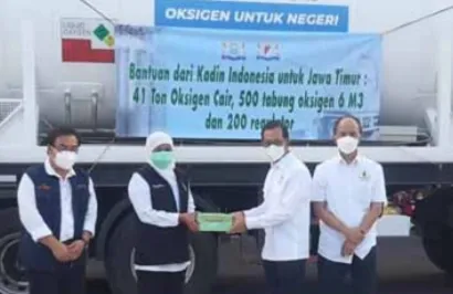Kadin Indonesia Salurkan Bantuan Oksigen ke Pemprov Jatim 