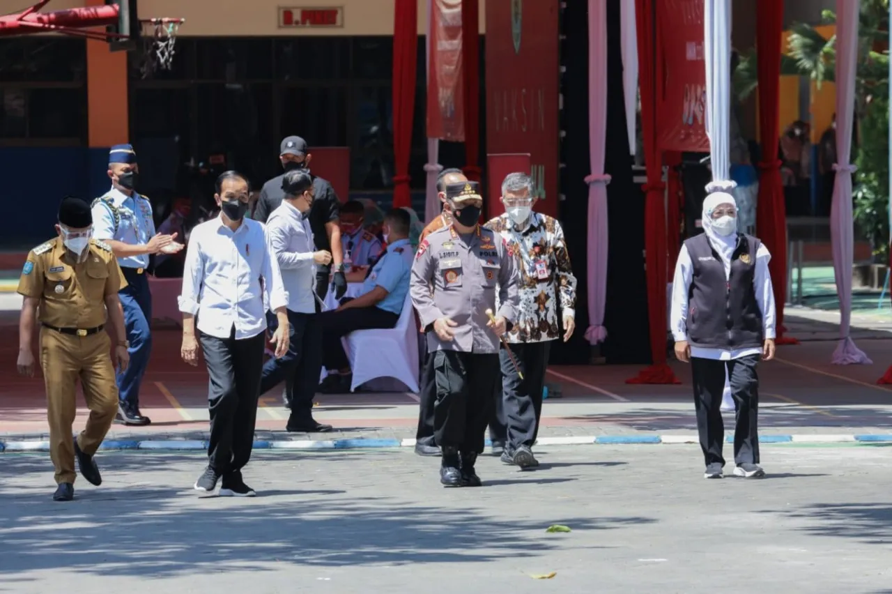 Pesiden Jokowi Resmikan Waduk Bendo di Ponorogo