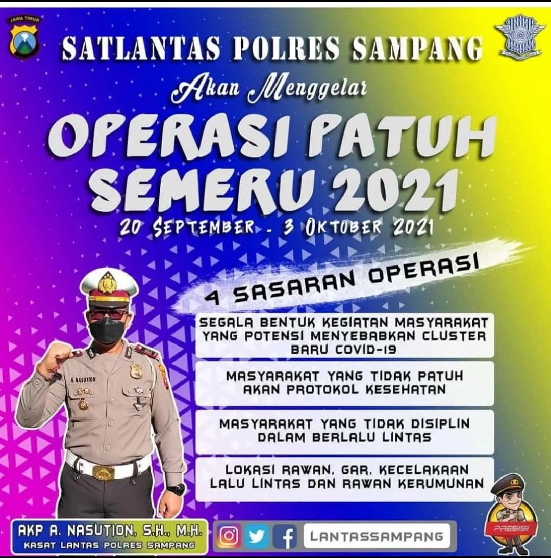 Sampang Mulai Berlakukan  Operasi Patuh Semeru 