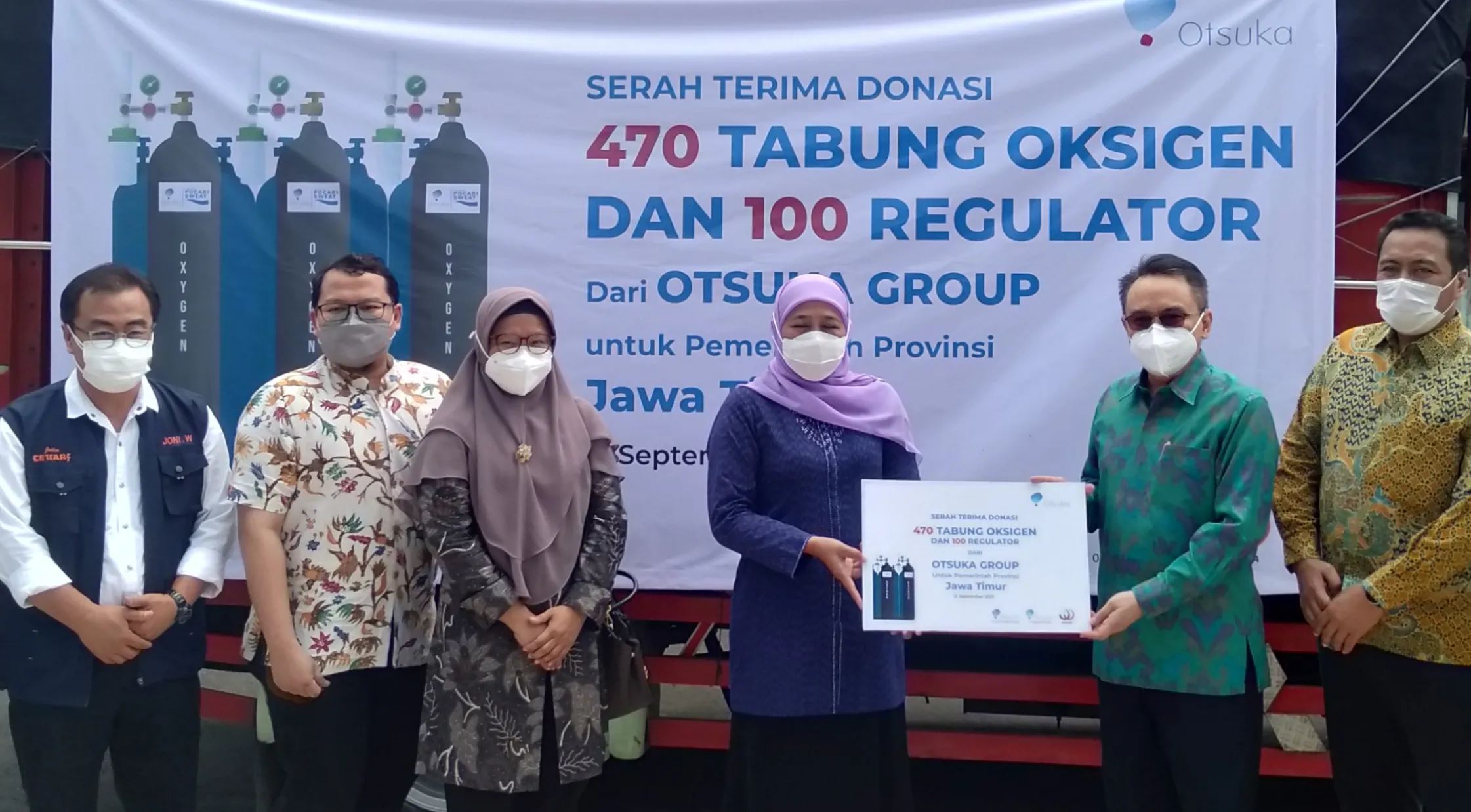 Pemprov Jatim Terima Sumbangan Oksigen 