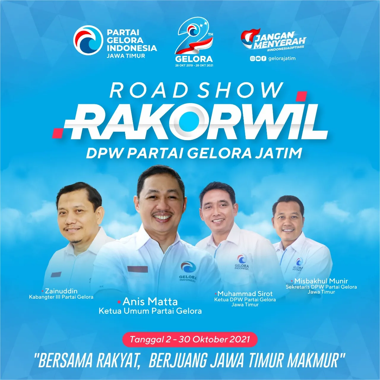 Gelora Jatim Rapatkan Barisan Gelar Road Show Rakorwil