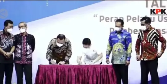 Dorong Kemajuan Dunia Usaha Tanpa Suap, KPK MoU dengan Kadin 