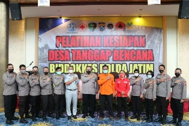 Dokkes Polda Jatim Gelar Pelatihan Desa Tanggap Bencana