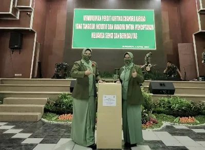Persit Anak Ranting 3 Denpom V/2 Menang Desain Logo HUT ke 76 Persit