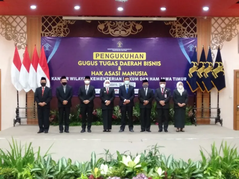 Gubernur Jatim Apresiasi Pengukuhan Gugus Tugas Daerah Bisnis dan HAM