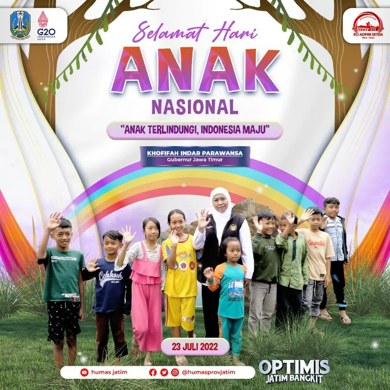 Khofifah: Tingkatkan Perlindungan Anak untuk Tumbuh Sehat Cerdas Aman