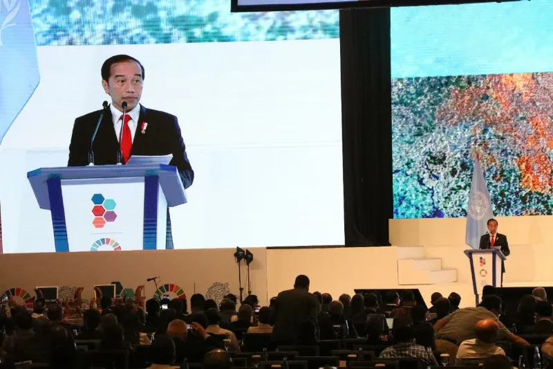 Presiden Jokowi Bunyikan Kulkul Tandai Pembukaan GPDRR ke-7 Bali