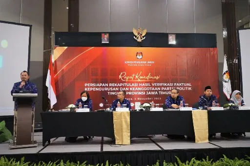 KPU Jatim Gelar Rakor Persiapkan Rekapitulasi Tingkat Provinsi