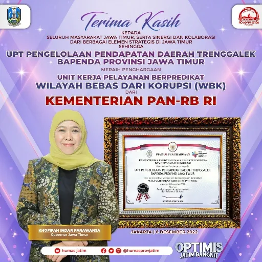Gubernur Khofifah : Jadi Pengungkit Semangat Anti Korupsi di Jatim