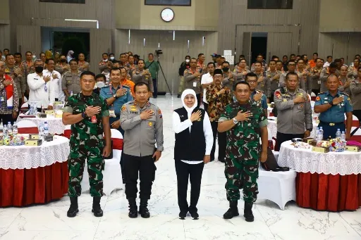 Gubernur Khofifah Pastikan Kesiapan Seluruh Elemen Wujudkan Keamanan