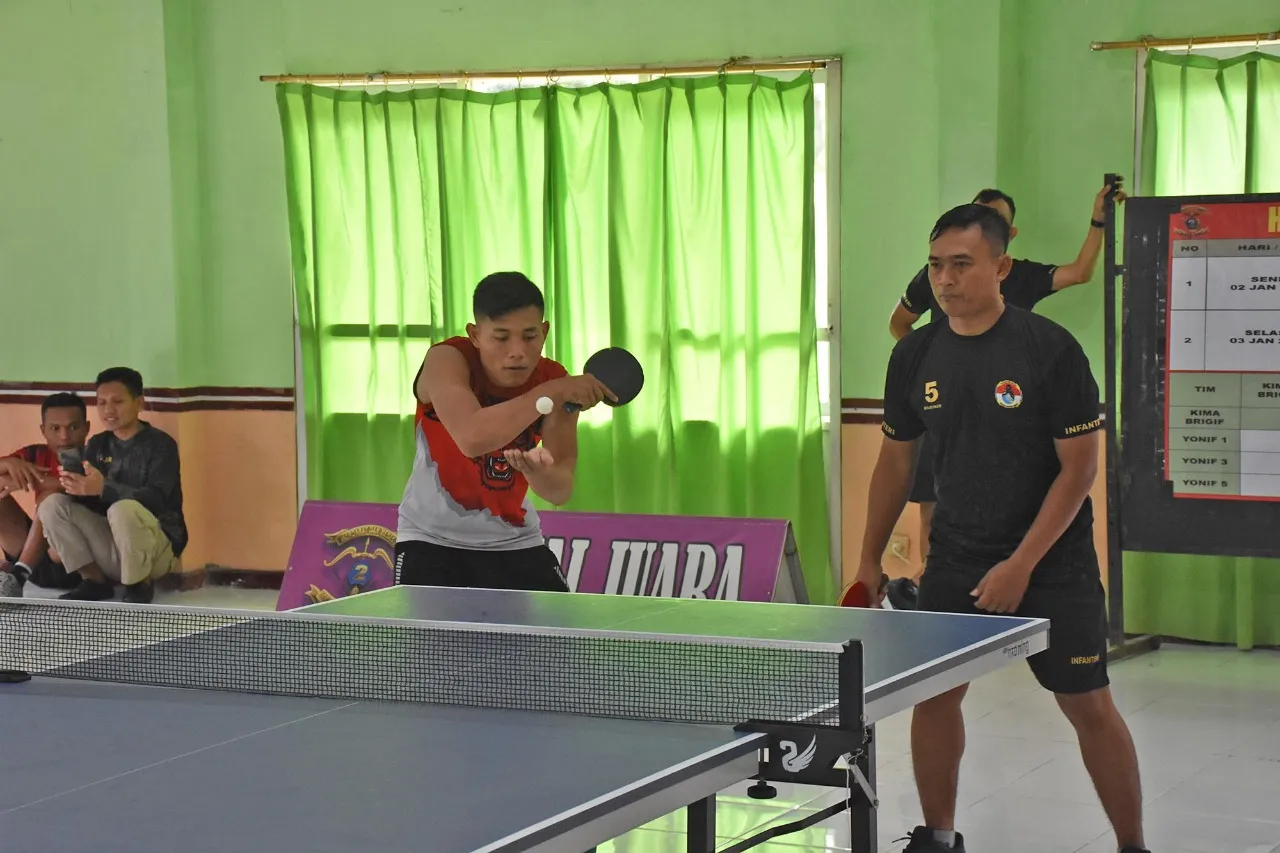 Keseruan Prajurit  Yonif 5 Mar Dalam Peringatan HUT Ke 60 Brigif 2 Mar