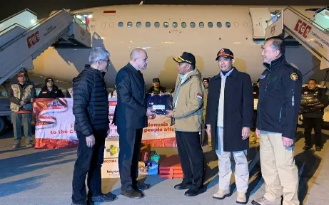Bantuan Logistik 70 Ton Pemerintah Indonesia Tiba di Turkiye