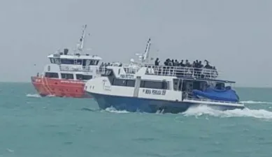 Tim SAR Gabungan Menuju Lokasi Terdampak Longsor Natuna