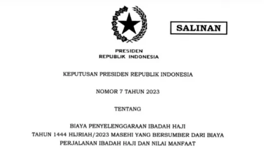 Pemerintah Terbitkan Keppres Biaya Penyelenggaraan Ibadah Haji 1444 H